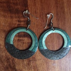 Earrings, hoop tree of life
